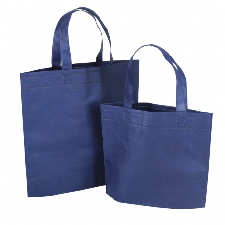 Reusable Bags | Navy Non-woven Polypropylene Bags - Precious Packaging